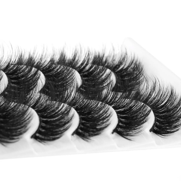 NEW! 5 PAIR HANDMADE MINK THICK WISPY FALSE LASHES - Picture 2 of 6
